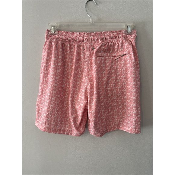 Krewe Du Q Andros Men’s Swim Trunks Size Small Pink Volley Bathing Suit Bottoms - Picture 2 of 7